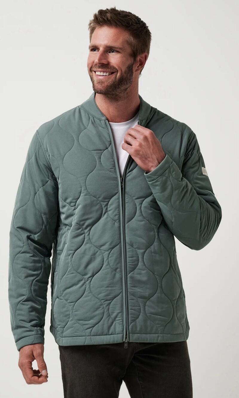 New Mens Travis Mathew Golf Jacket Sz M Quilted City Come What May Bomber